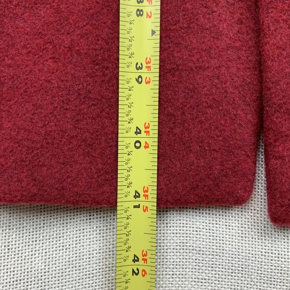 Tommy Hilfiger Mens Addison Maroon Single Breasted Wool Blend Overcoat Size 44R - Picture 12 of 13